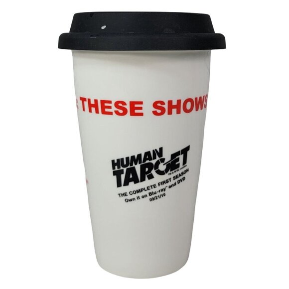 Comic Con TV Travel Mug Vampire Diaries V Human Target 2010 Silicone Lid 12oz - Picture 3 of 10